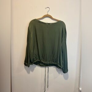 Zara two piece coord set in olive green